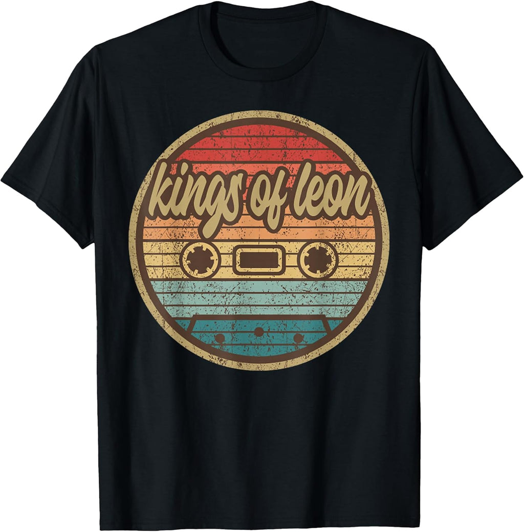 Musician Leons King Cassette Retro Circle 2000s Rock Vintage T-Shirt