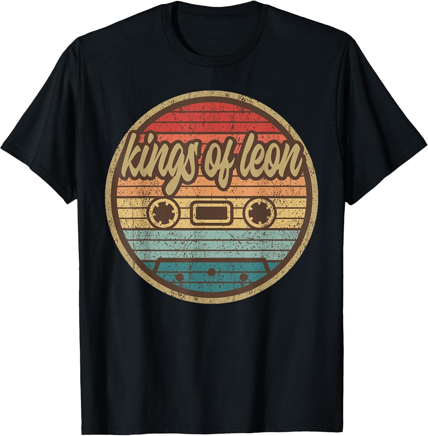 Musician Leons King Cassette Retro Circle 2000s Rock Vintage T-Shirt