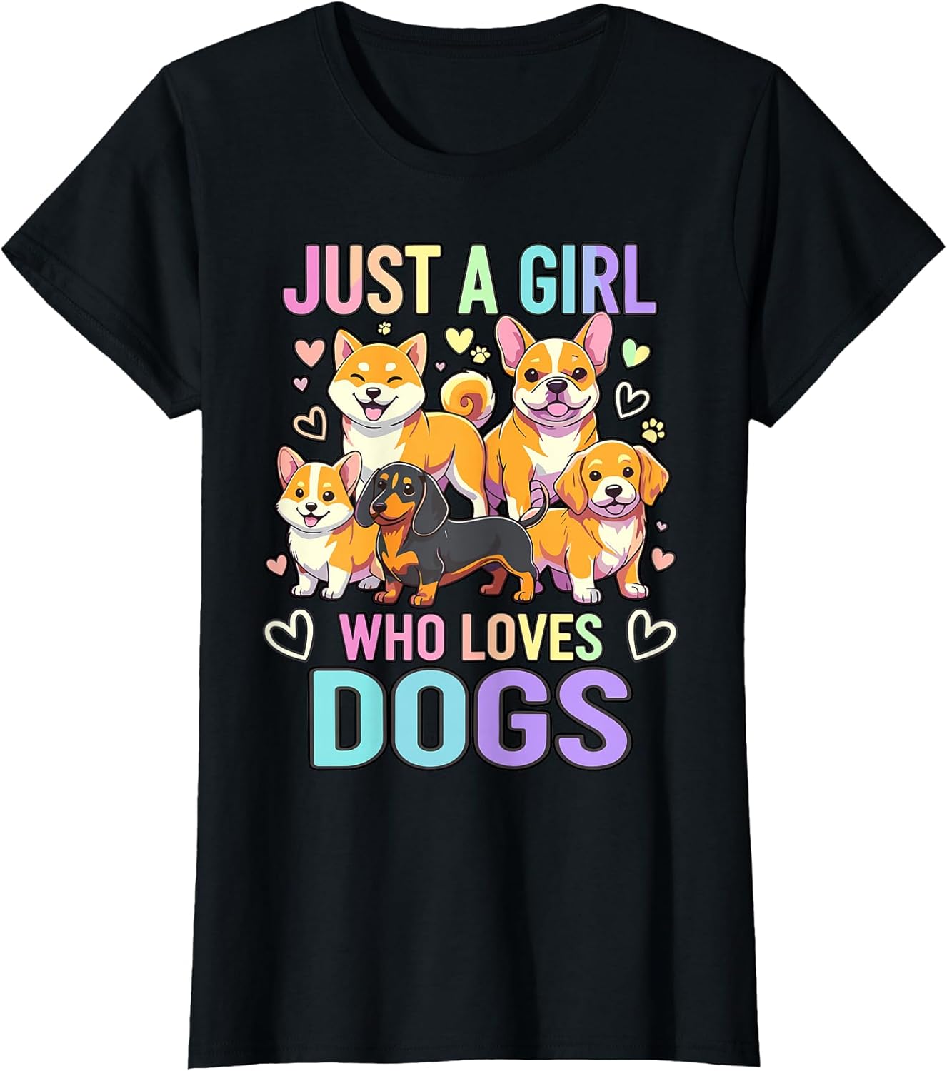 Puppy Dog Lover Just A Girl Who Loves Dogs T-Shirt