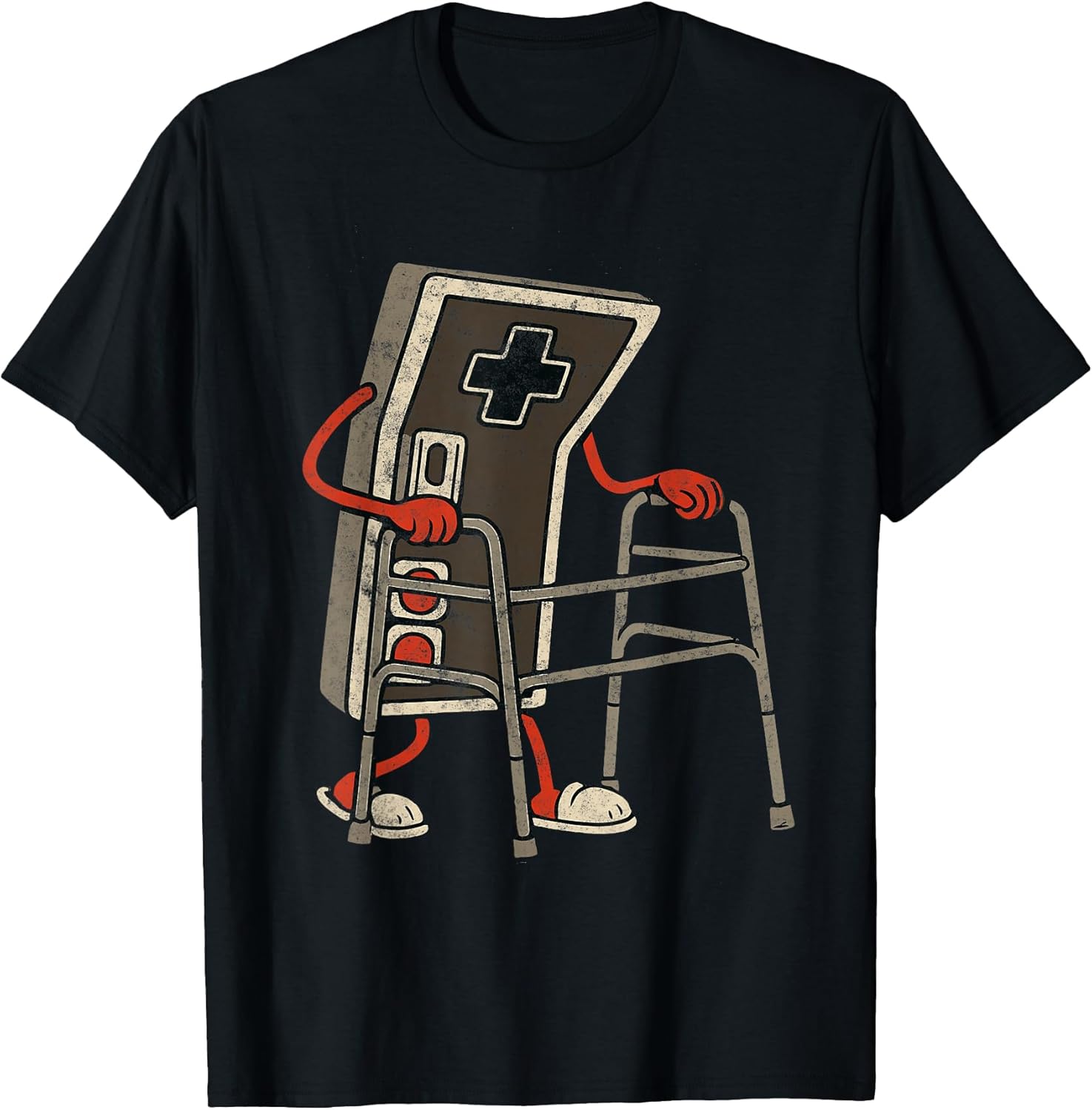 Retro Video Game Controller with Walker Funny Gamer Gaming T-Shirt