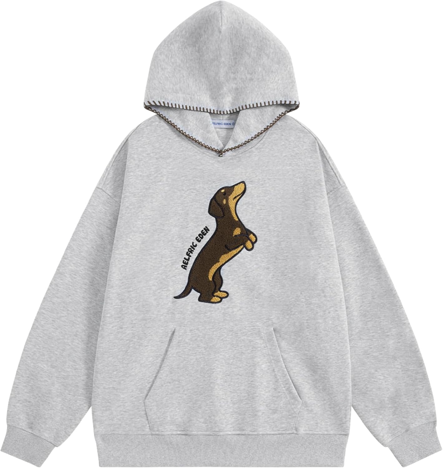 Womens Graphic Hoodies Oversized Dachshund Pullover Hoodie Y2k Streetwear Hooded Sweatshirt
