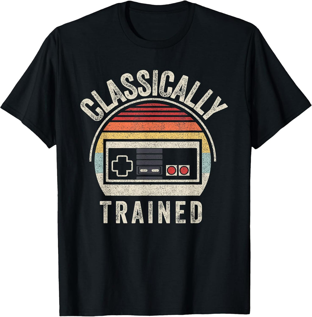 Retro Vintage Classically Trained Video Game Adult T-Shirt