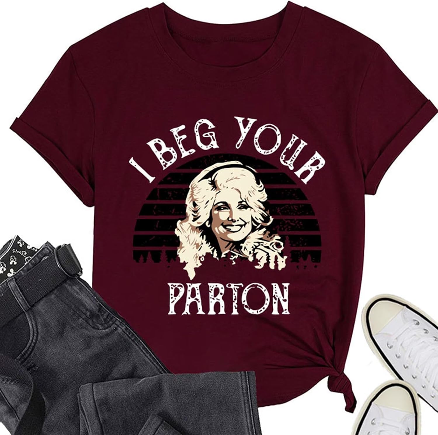 Country Music Legend Women T-Shirts I Beg Your Shirt Vintage Funny Graphic Tee Band Fans Rock N Roll Cool Retro Tops