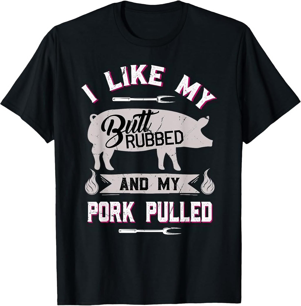Funny BBQ Grilling Quote Pig Pulled Pork T-Shirt Small