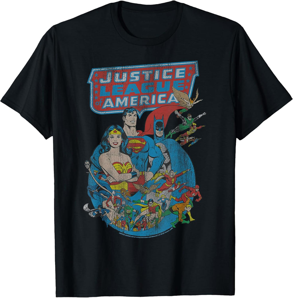 Justice League Retro Poster T-Shirt