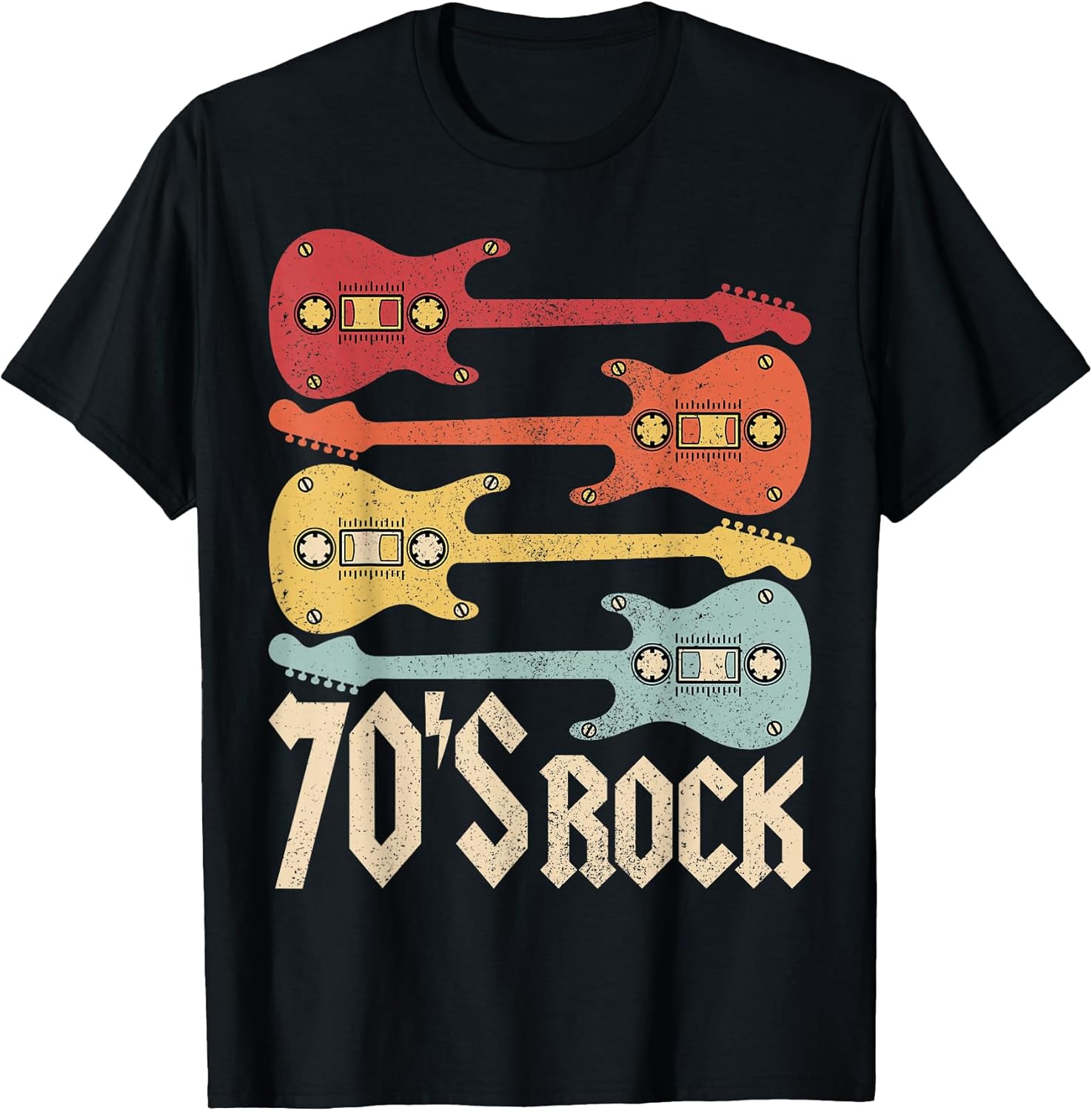 70s Rock Band Guitar Cassette Tape 1970s Vintage 70s Costume T-Shirt