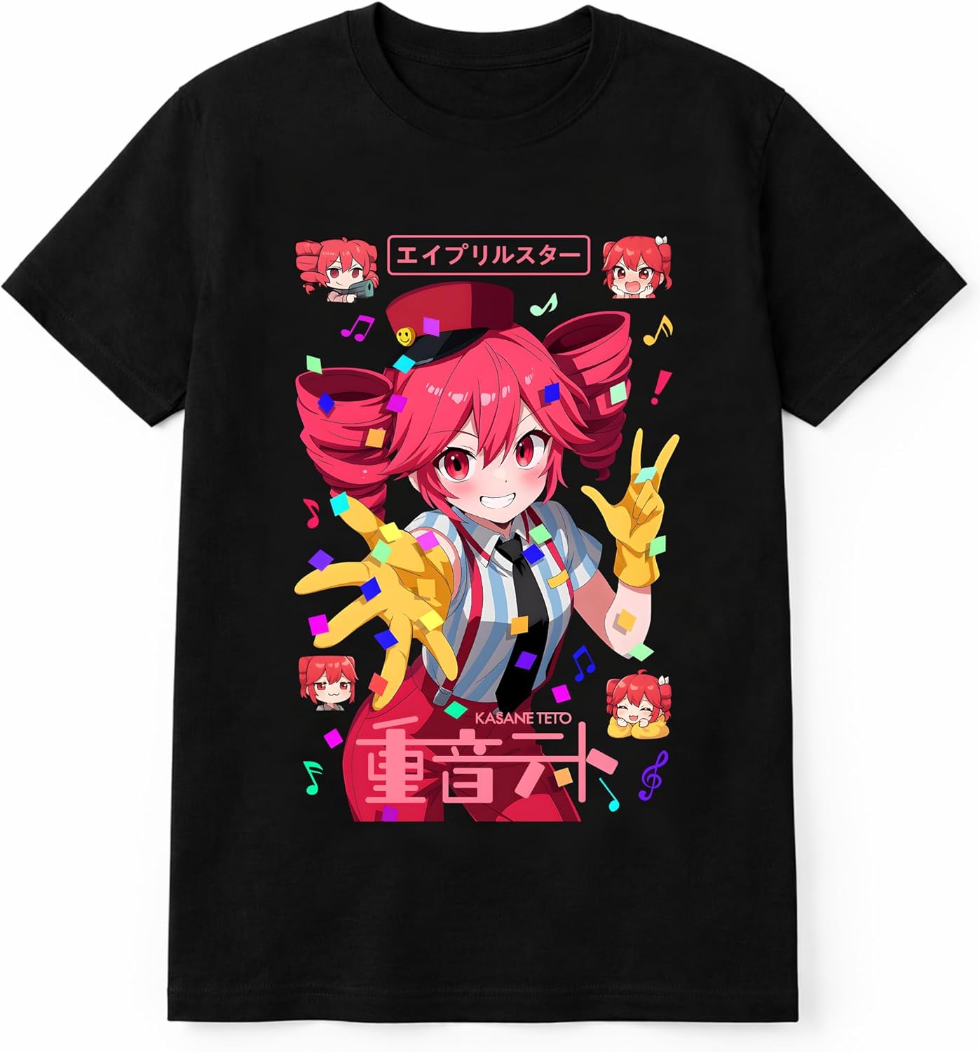 Anime Music Graphic Black T-Shirt Unisex Adults and Youth Sizes S–XXL