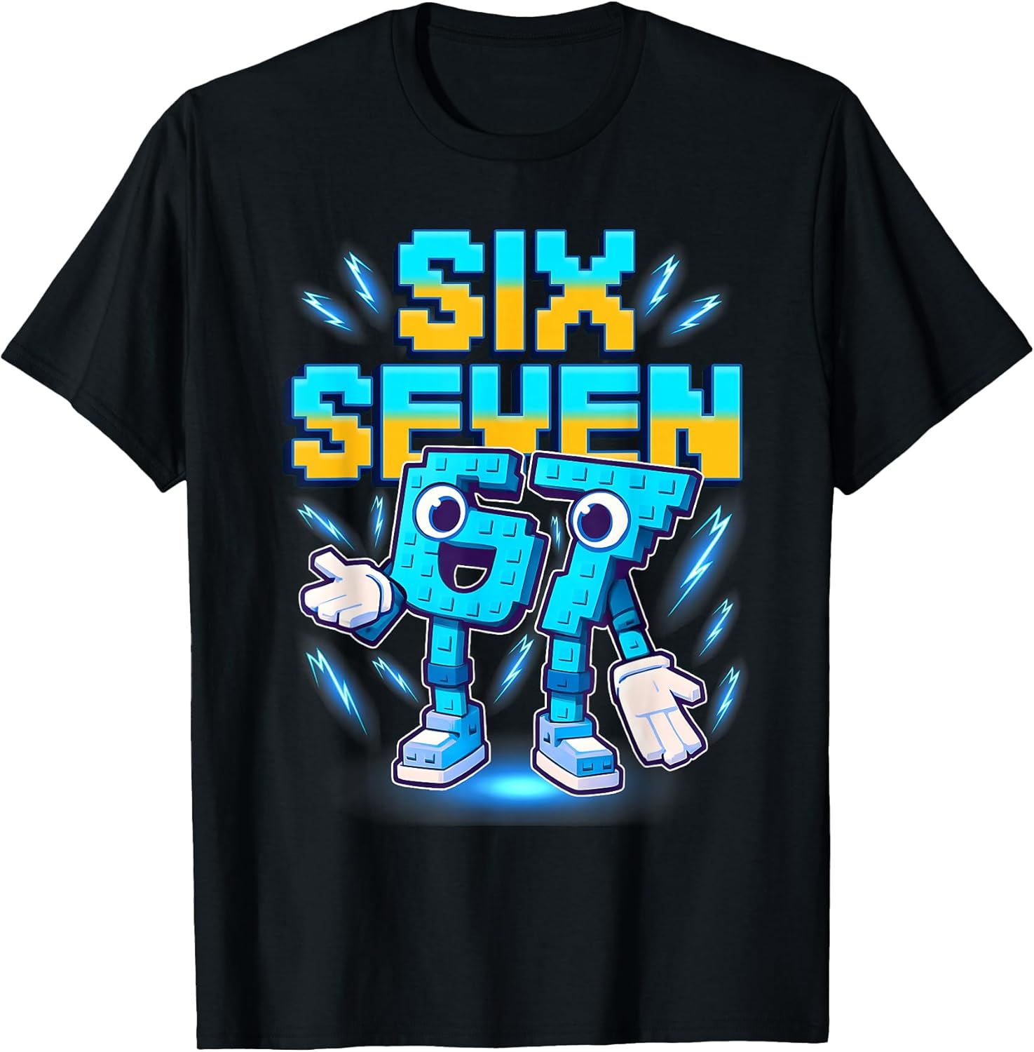 67 Six Seven 6-7 - Funny Italian Brainrot Kids Gaming Meme T-Shirt
