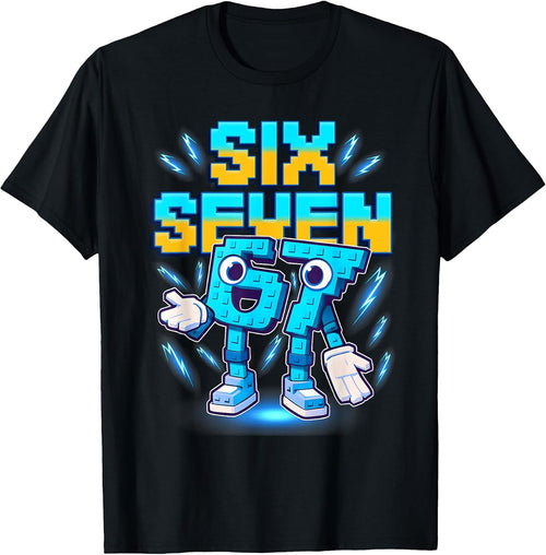 67 Six Seven 6-7 - Funny Italian Brainrot Kids Gaming Meme T-Shirt