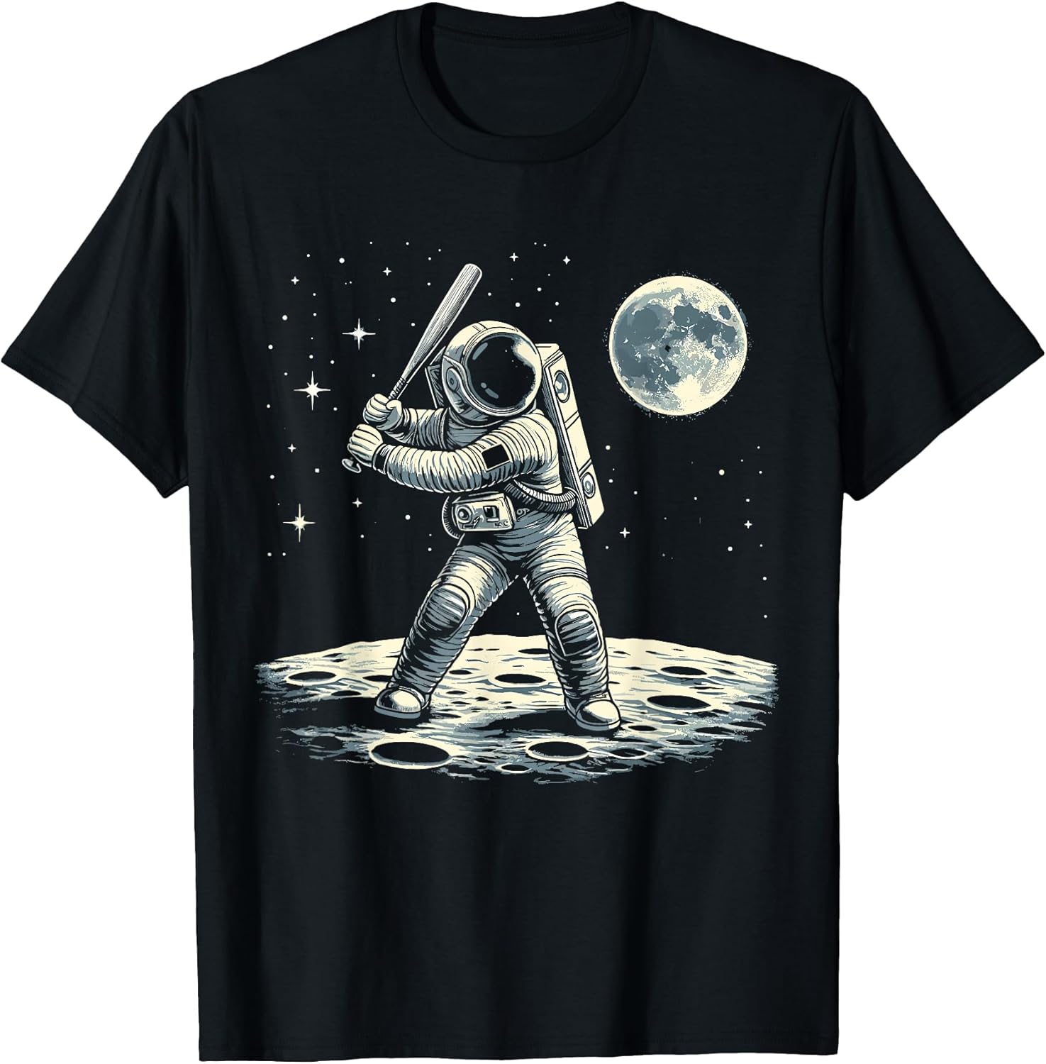 Astronaut Playing Baseball in Space