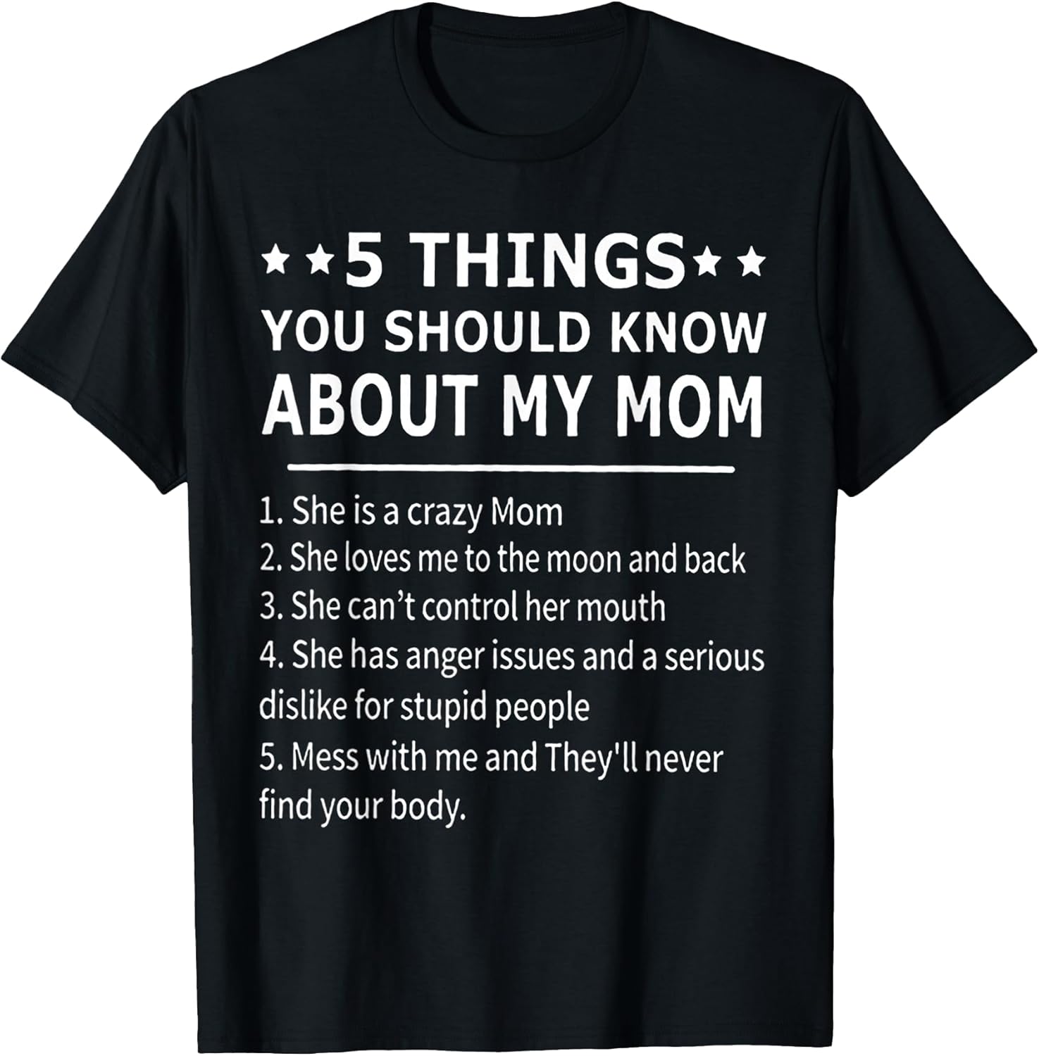 5 Things You Should Know About My Mom Tshirt