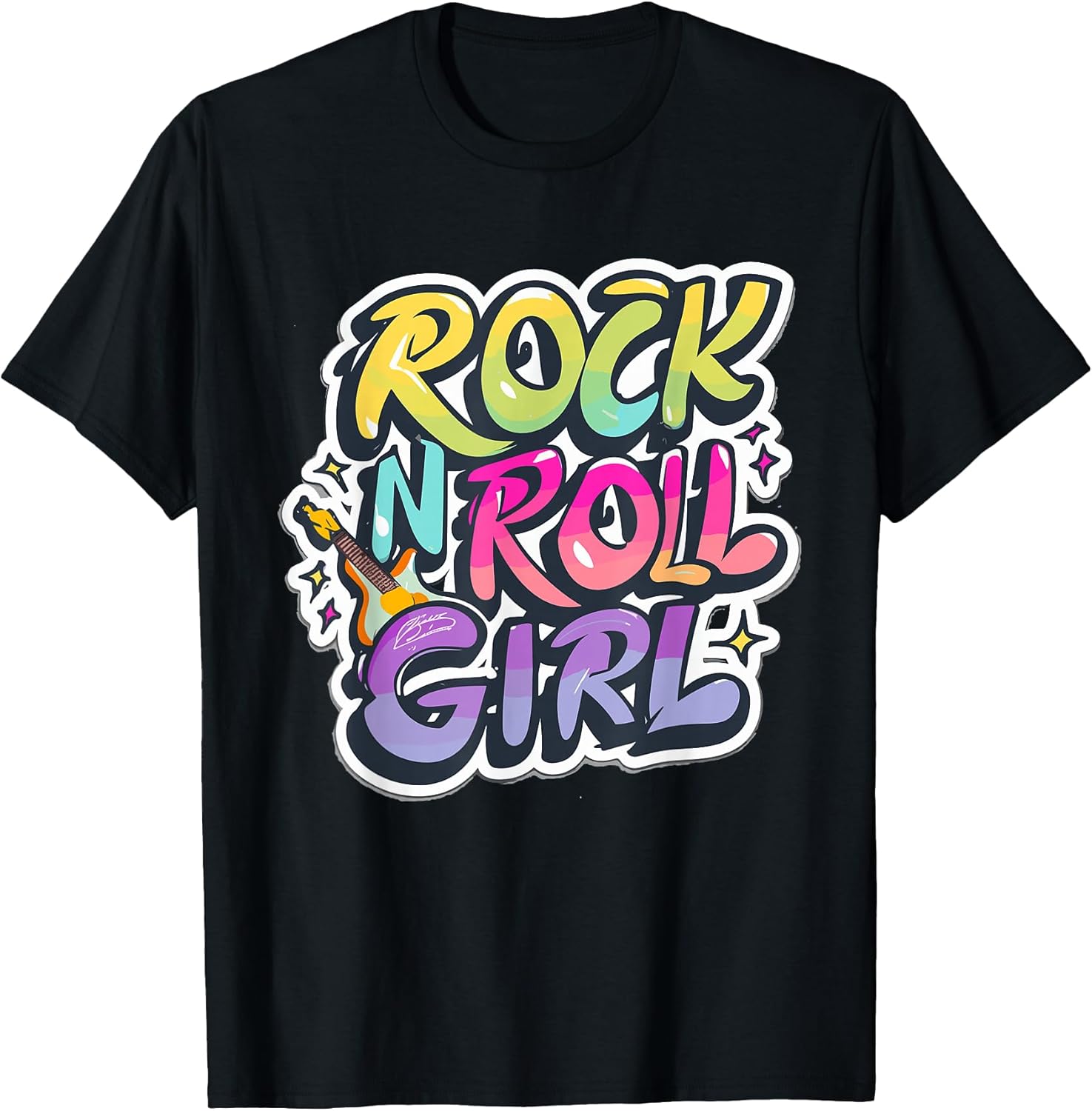 Band Shirts for Kids Rock N Roll Girl Rock and Roll Costume T-Shirt