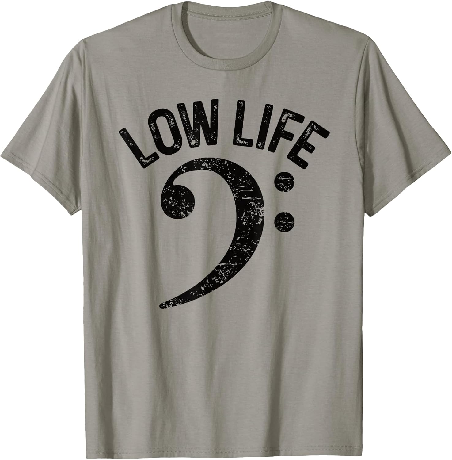 Bass Clef Low Life Music Marching Band Low Brass Bass Note T-Shirt