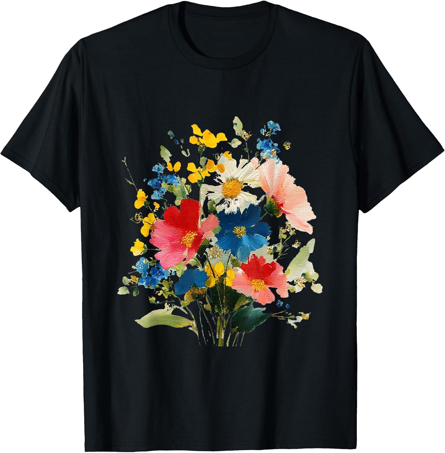 Vintage Flowers Wildflowers Watercolor Tees Co.