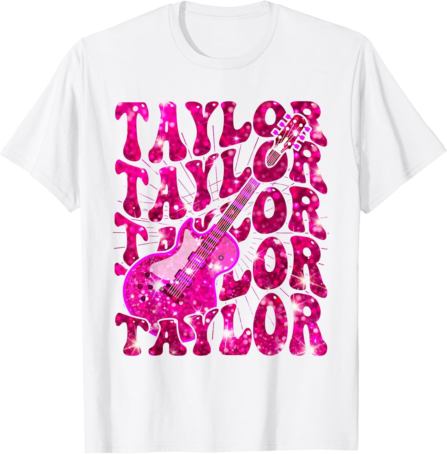 Girl Retro Taylor First Name Personalized Groovy 80's T-Shirt
