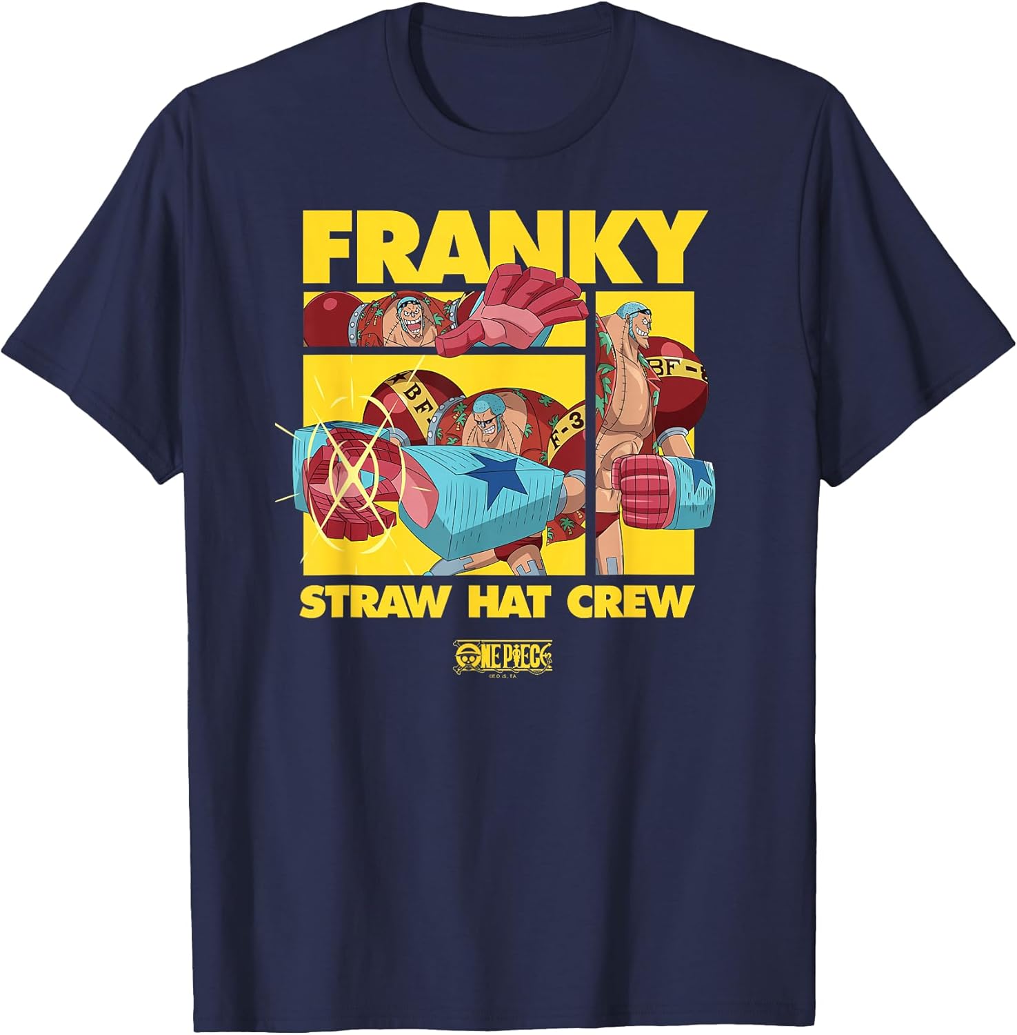 Anime Straw Hat Crew Franky Collage T-Shirt