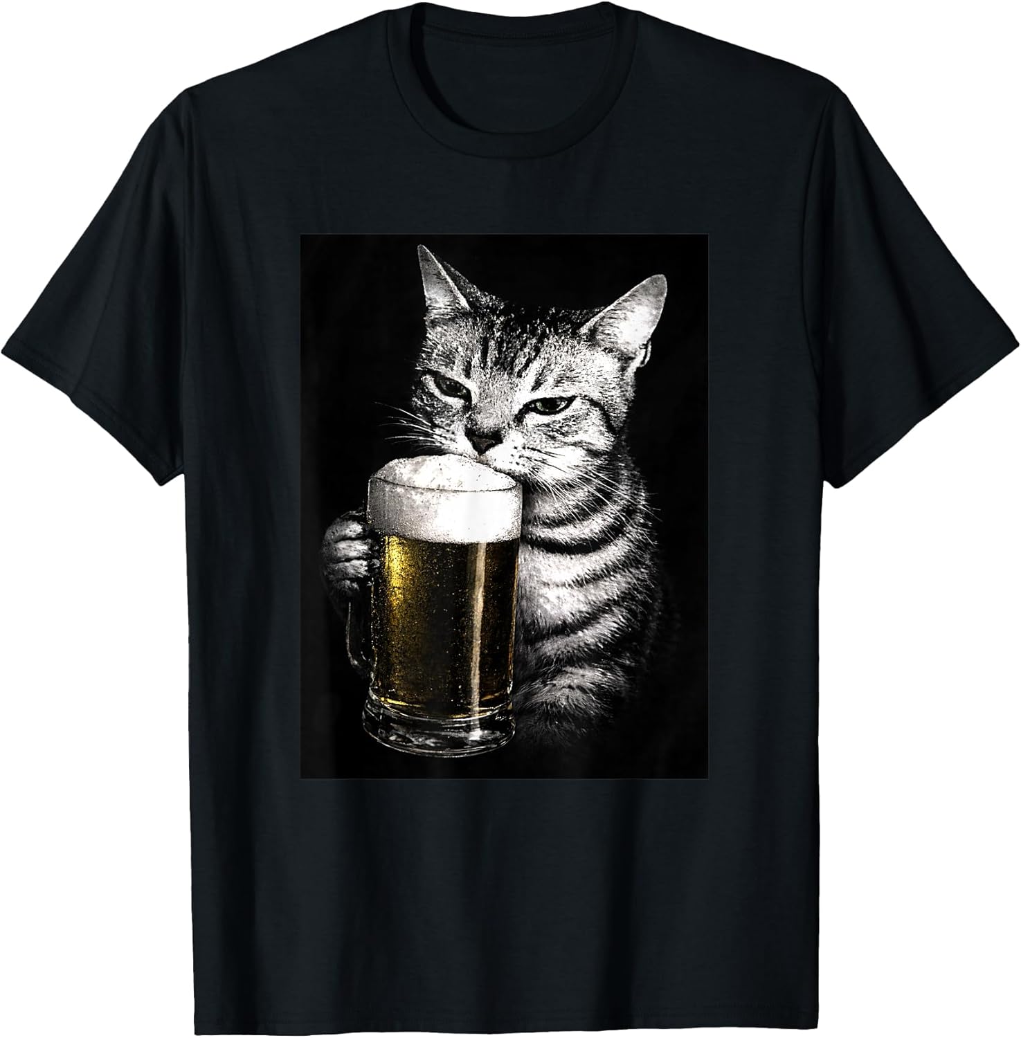 Vintage Cat Beer, Funny Cat Drinking Beer, Cat Lover T-Shirt