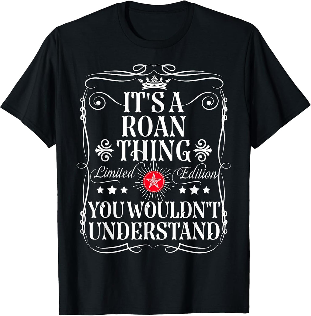 Funny Vintage Roan Name T-Shirts And Gifts