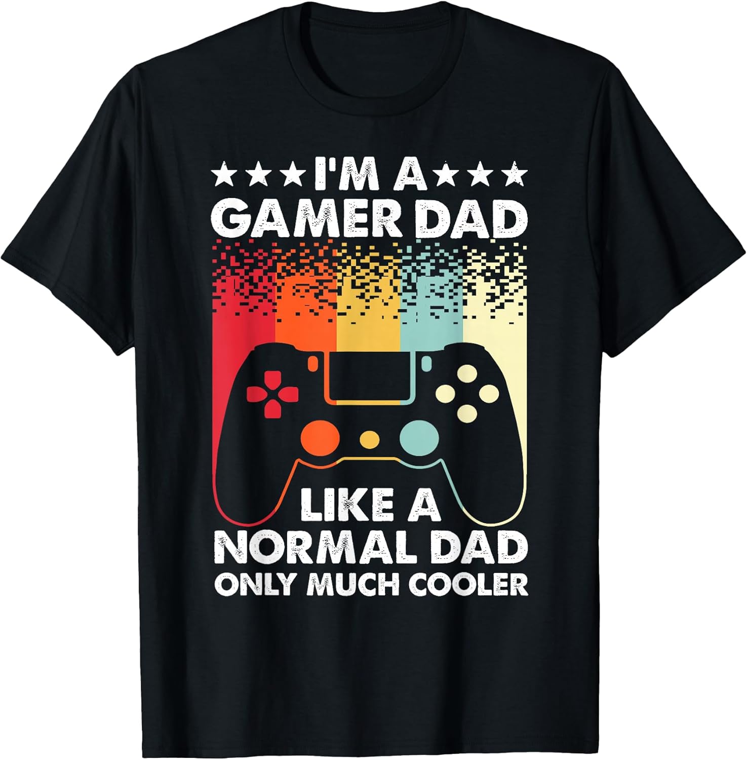 Funny Gamer Dad Art for Men Video Game Console Gamer Gaming T-Shirt