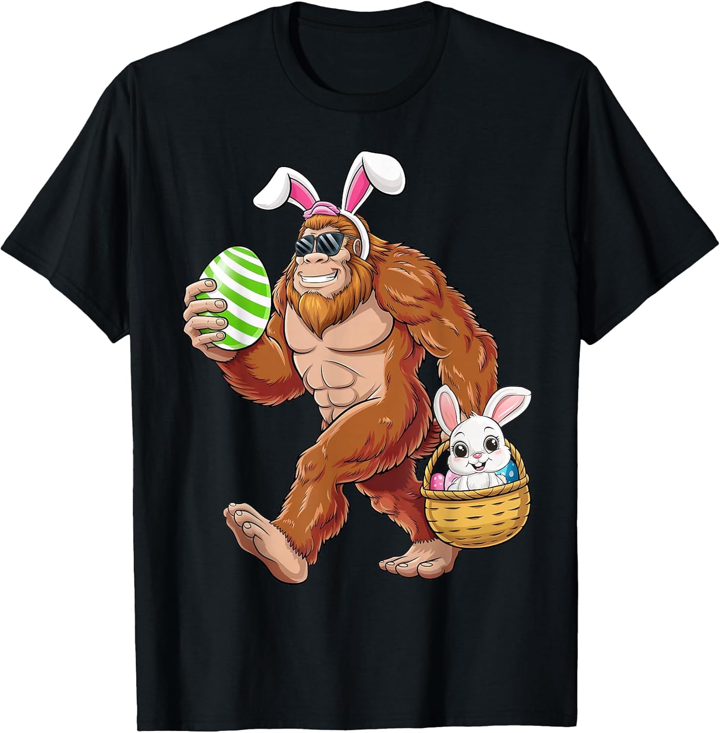 Bigfoot Bunny Funny Easter Day T-Shirt