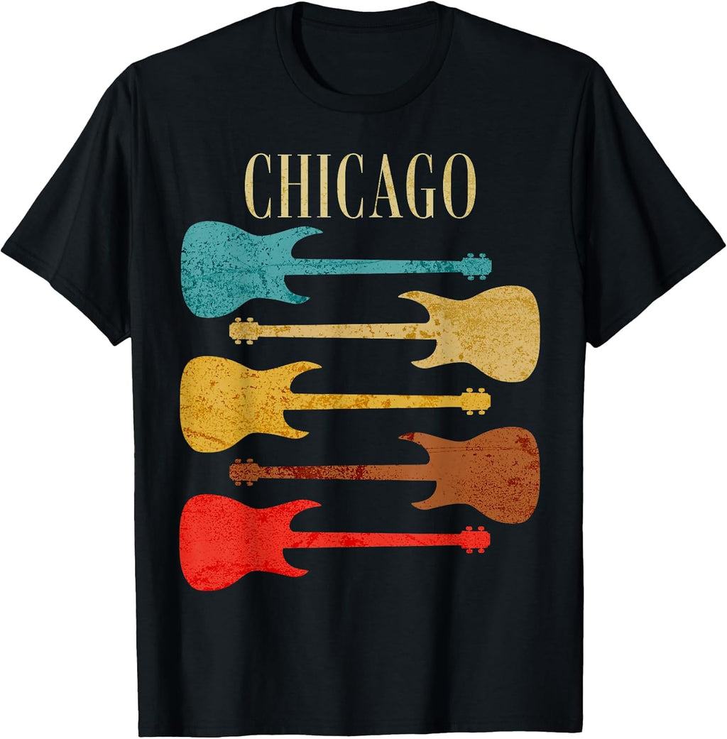Chicago Concert Rock Music Festival Guitars Illinois Band IL T-Shirt