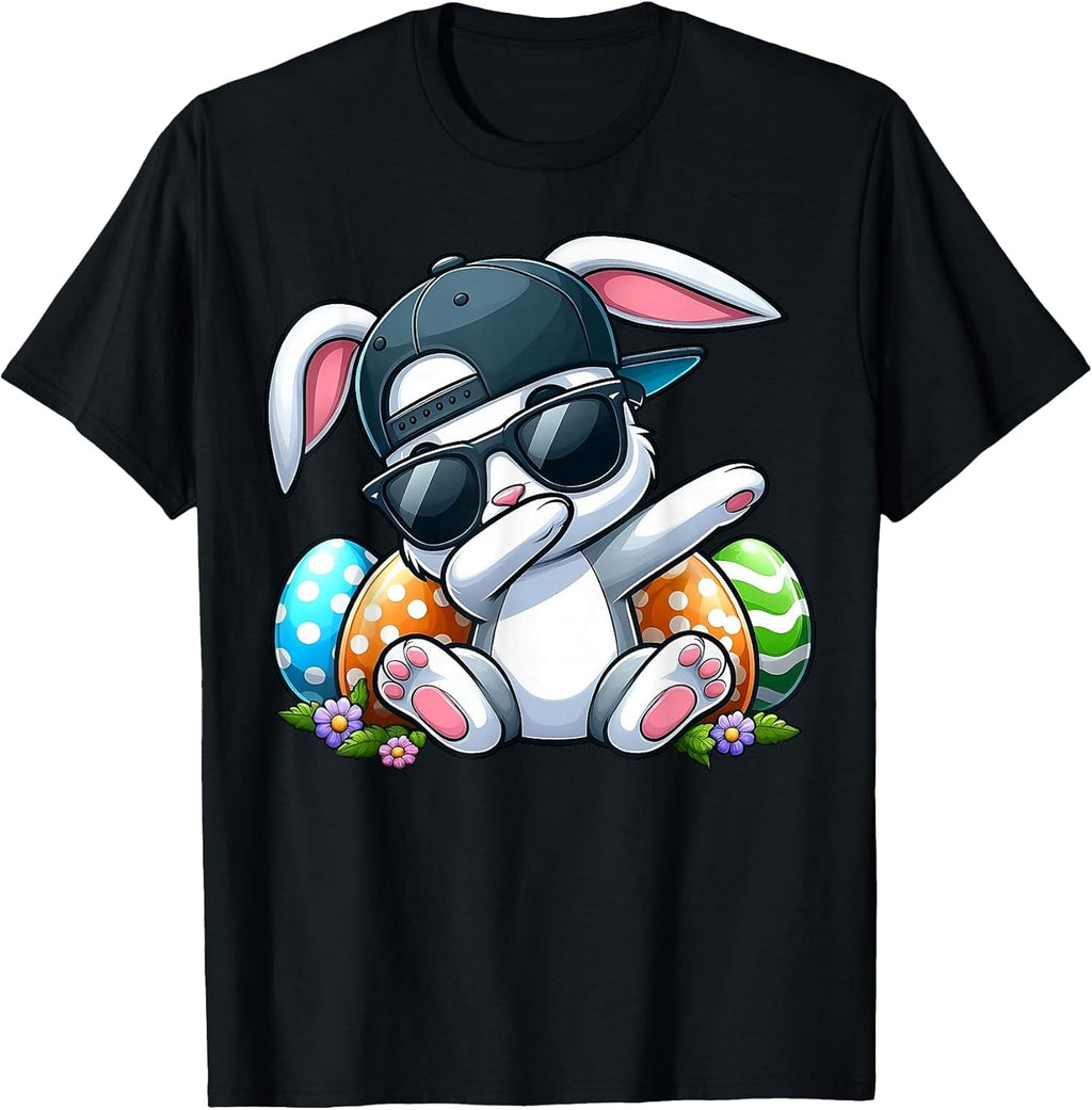Funny Easter Day Eggs Dabbing Rabbit Shirts Gifts