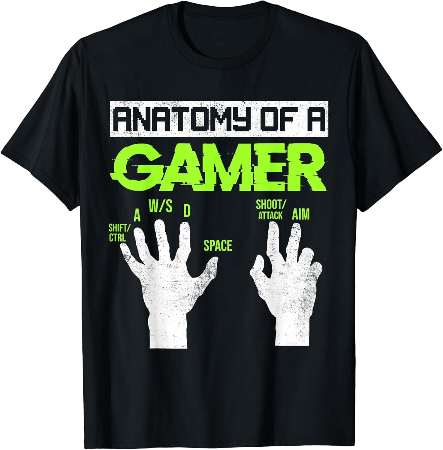 Anatomy Of A Gamer Funny Gaming Men Boys Kids Video Games T-Shirt