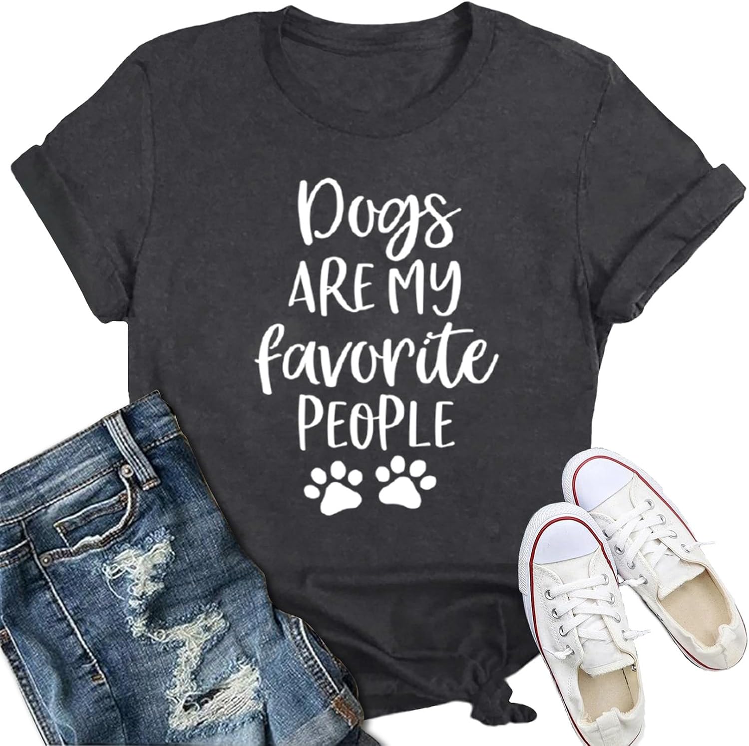 Womens Dog Mom Shirt Puppy Paw Dogs Lover T-Shirt Pet Pup Owner Short Sleeve Tee