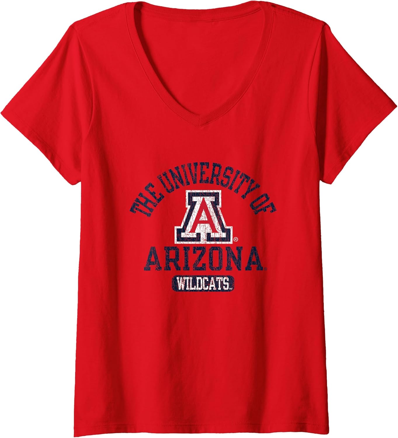Womens Arizona Wildcats Vintage Favorite Red V-Neck T-Shirt
