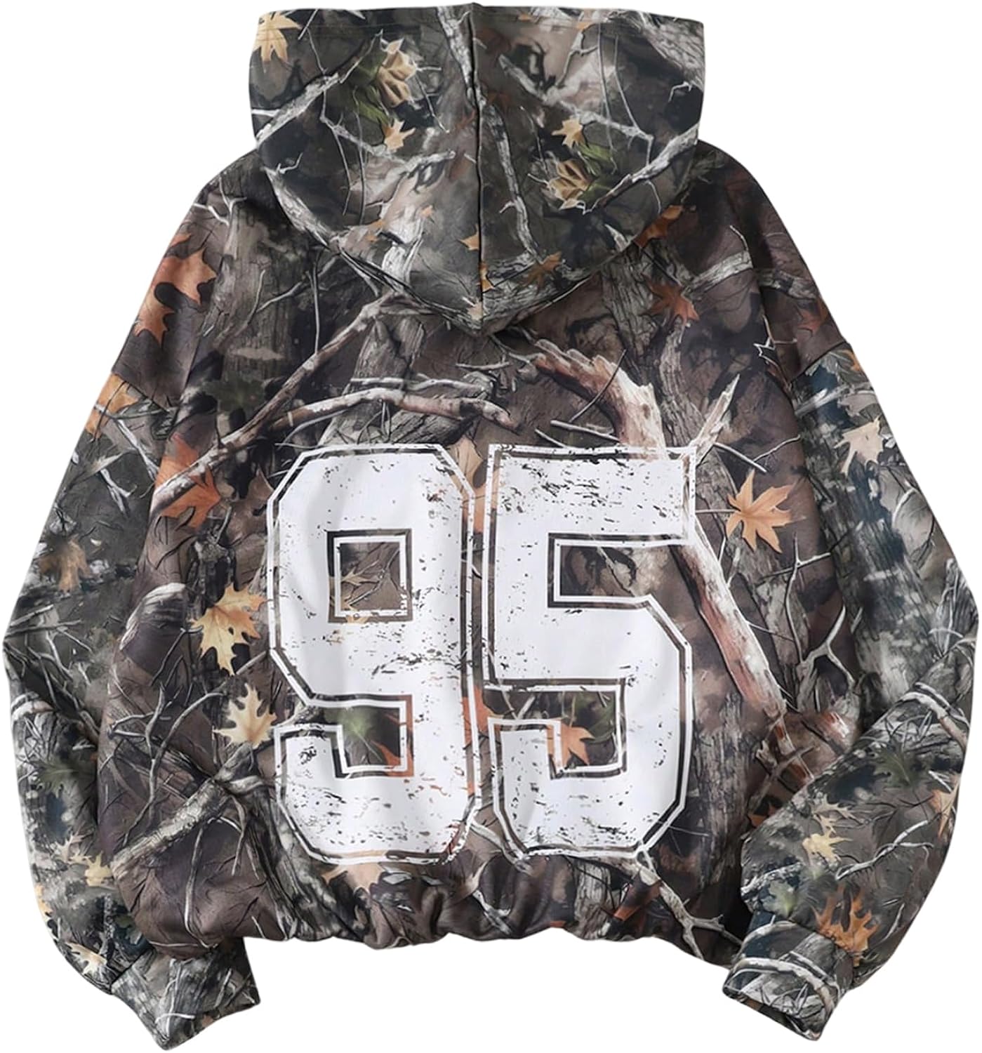 Girl's Number Camo Hoodies Long Sleeve Oversized Sweatshirts Hoodie Pullovers Streetwear Trendy