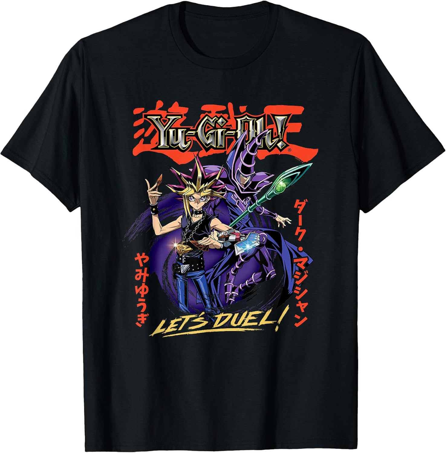 Duel Monsters Yugi and Dark Magician Duel Anime T-Shirt