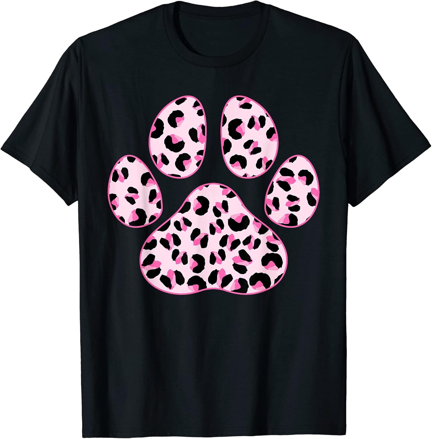 Cat Paw Print Cute Leopard Pattern Dog Lover Leopard Print Men Women Kids T-Shirt