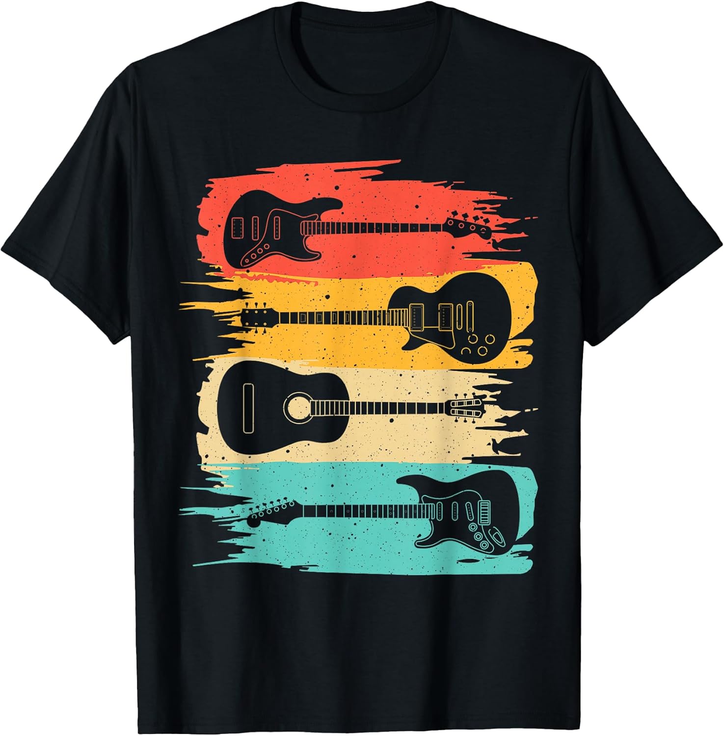 Vintage Guitar Gift for Men Women Music Band Guitarist Stuff T-Shirt