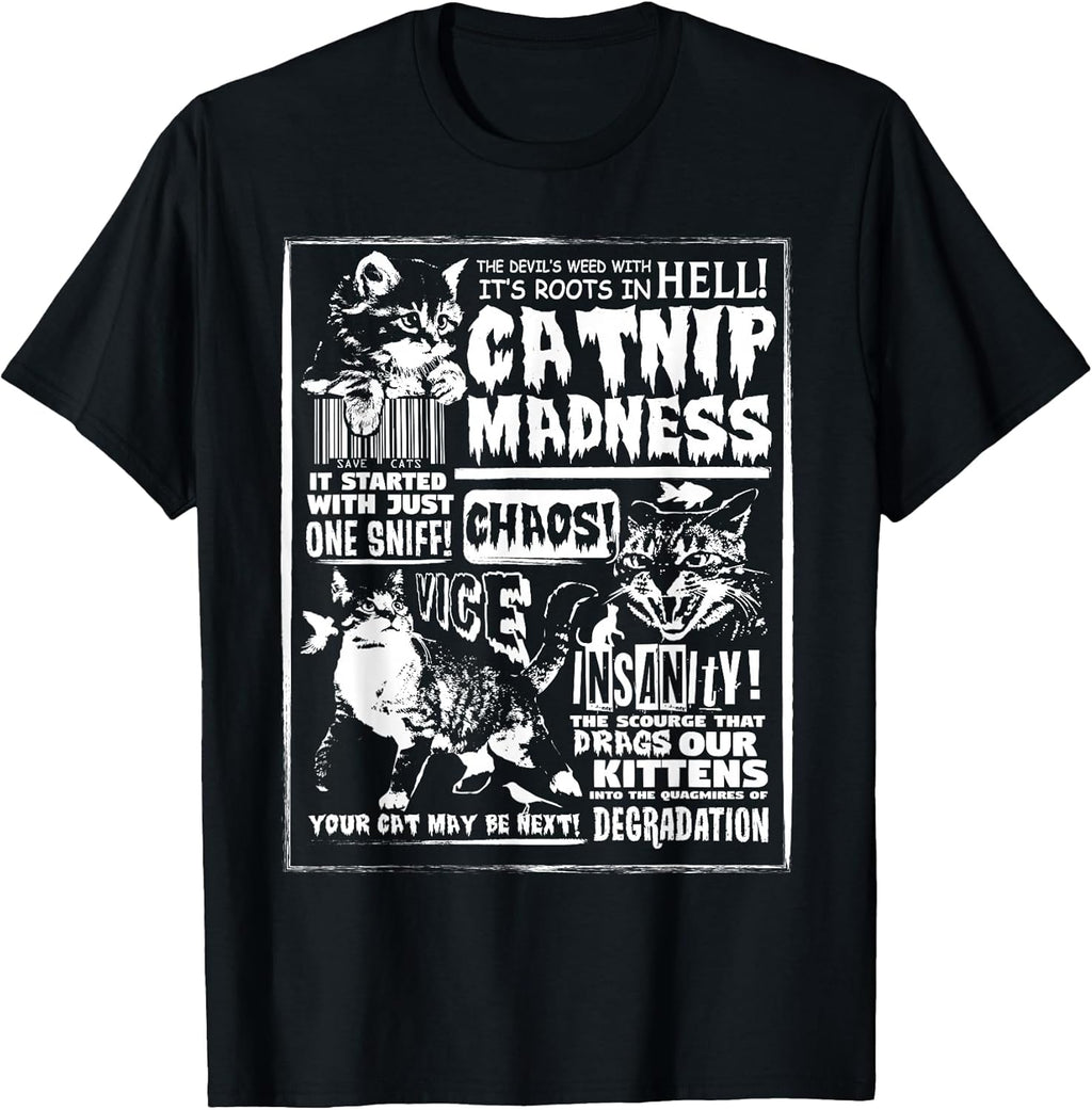 Catnip Madness Cute Kitten Cat Lover Gift for Cat Owners T-Shirt