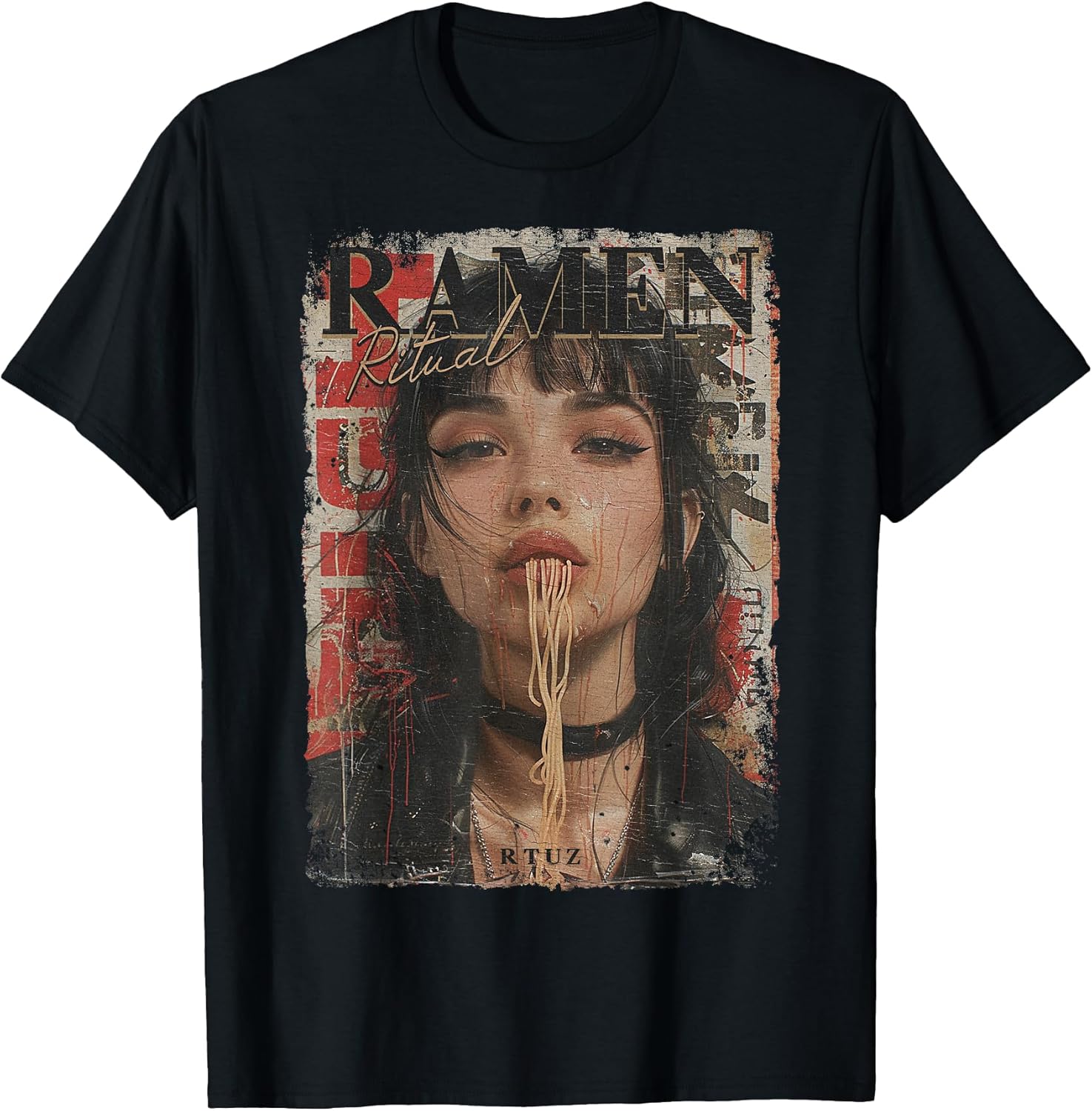 Ramen Noodles Kawaii Japan Retro Fashion Y2K Manga Anime T-Shirt