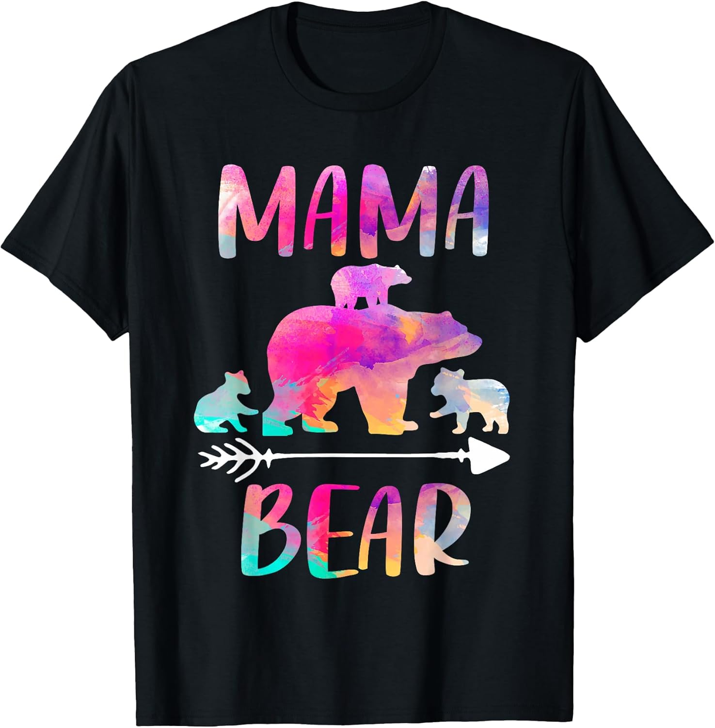 Mama Bear Three Cubs Family Matching Gift Clothing