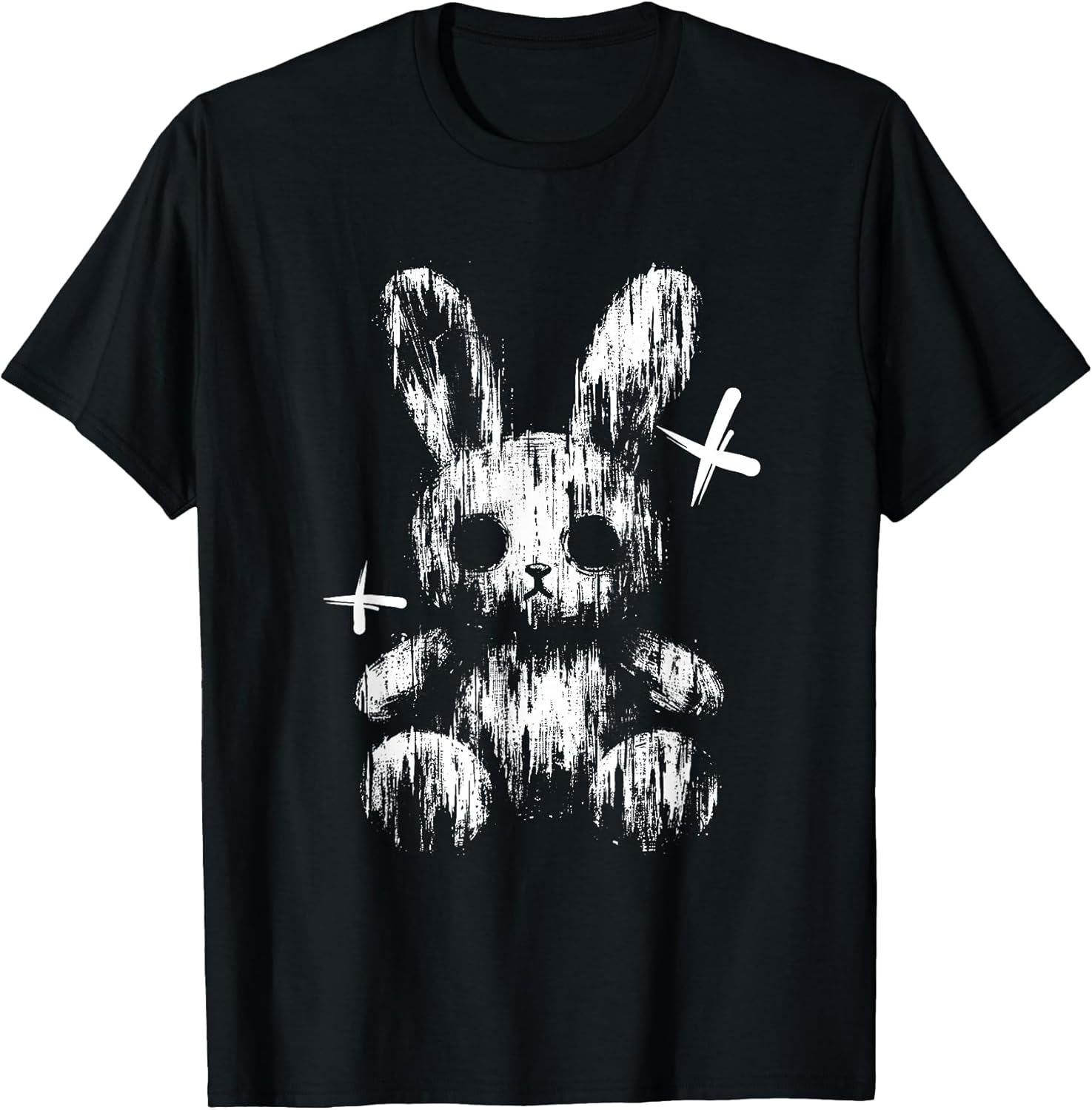Creepy Anime Goth Bunny Rabbit Japanese Anime Goth Girl T-Shirt