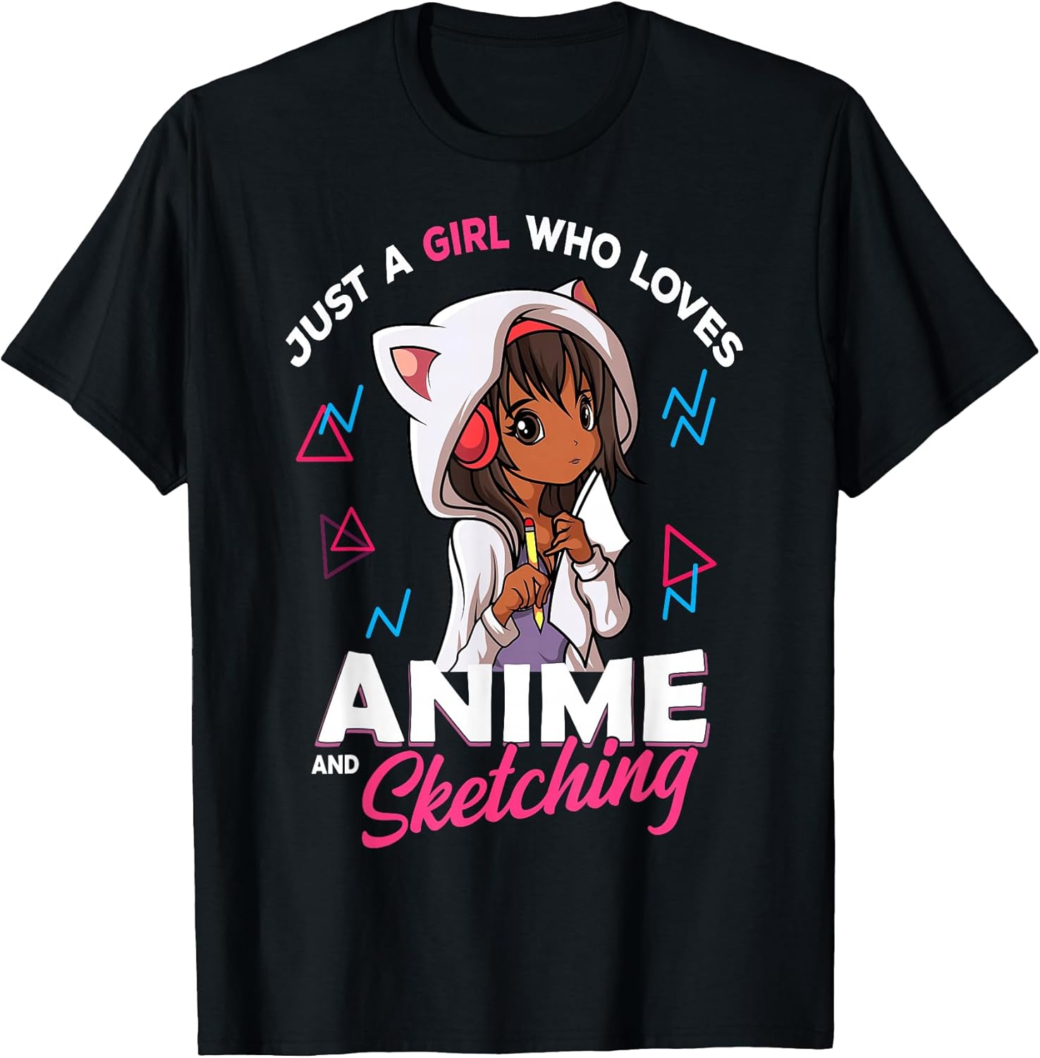 Just A Girl Who Loves Anime and Sketching Anime Merch Stuff T-Shirt