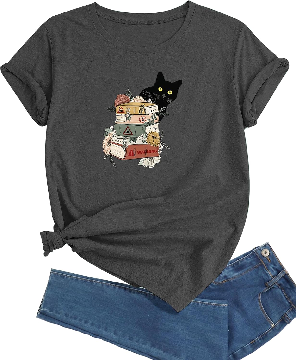 Women's T-Shirt Short Sleeve Crewneck Graphic Tees Printed Casual Summer Tops