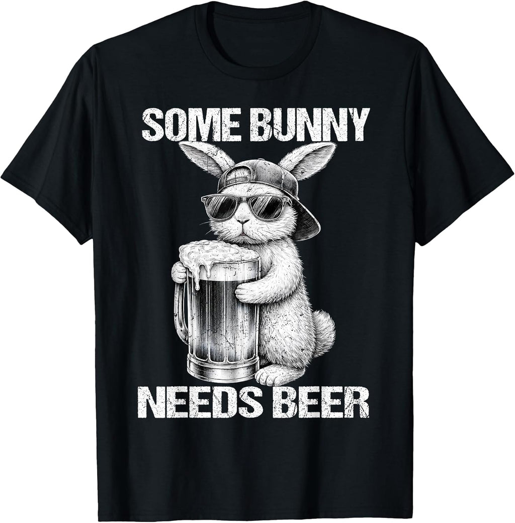 Funny Bunny Rabbit Drinking Drink Tee Easter Men
