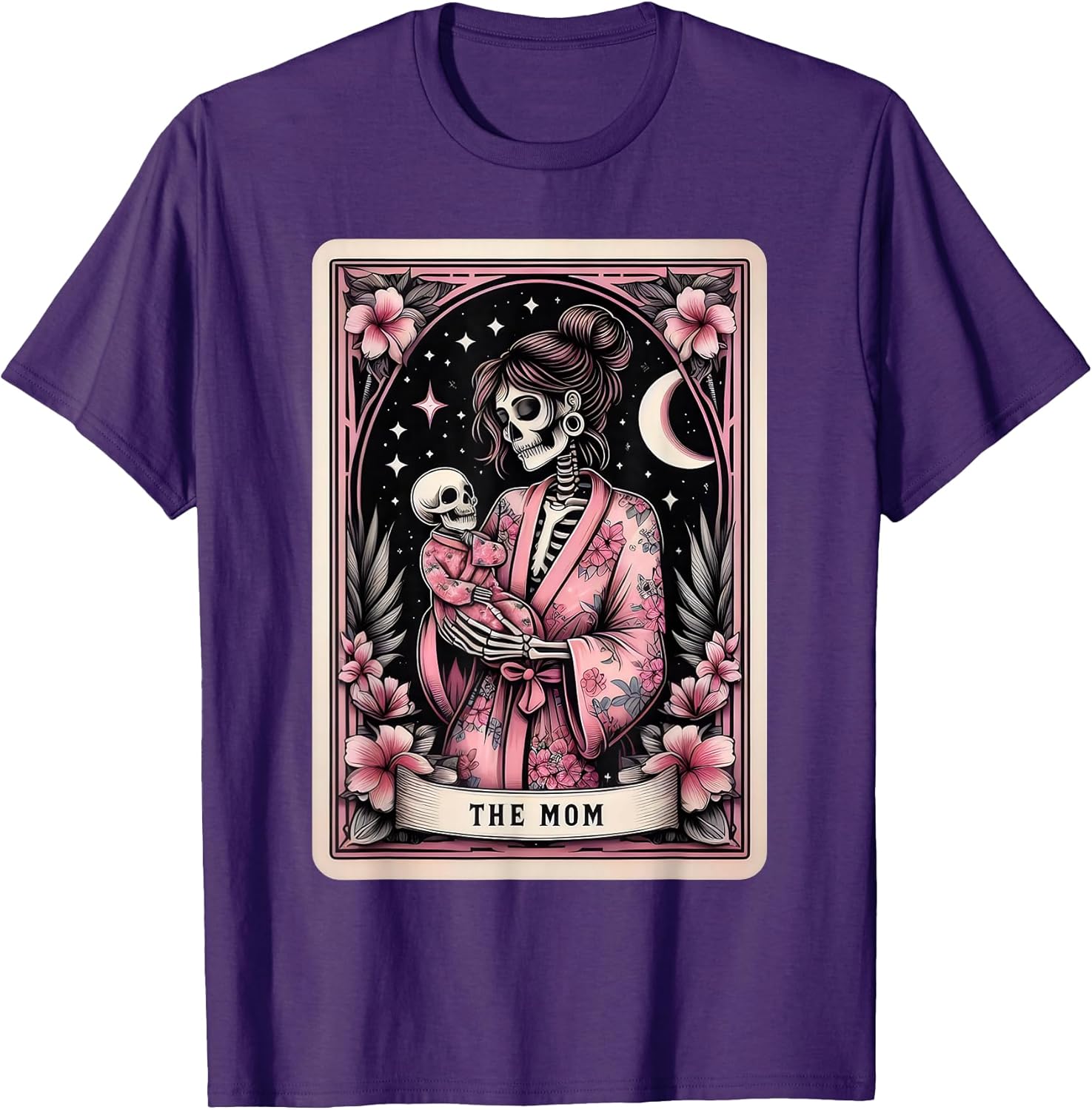 Funny The Mom Tarot Card Skeleton Mama Coffee