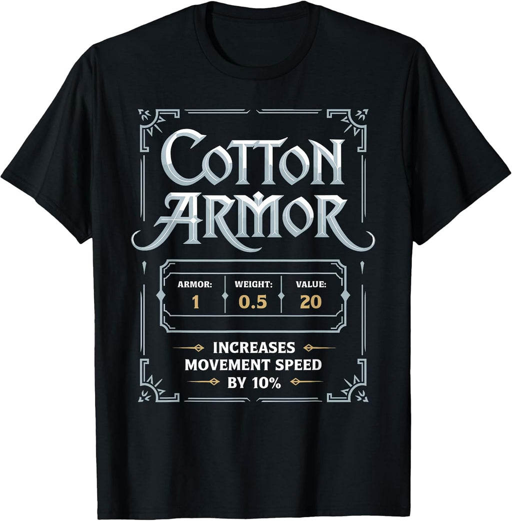 RPG Geek PC Game MMORPG Costume Roleplay Gaming Cotton Armor T-Shirt