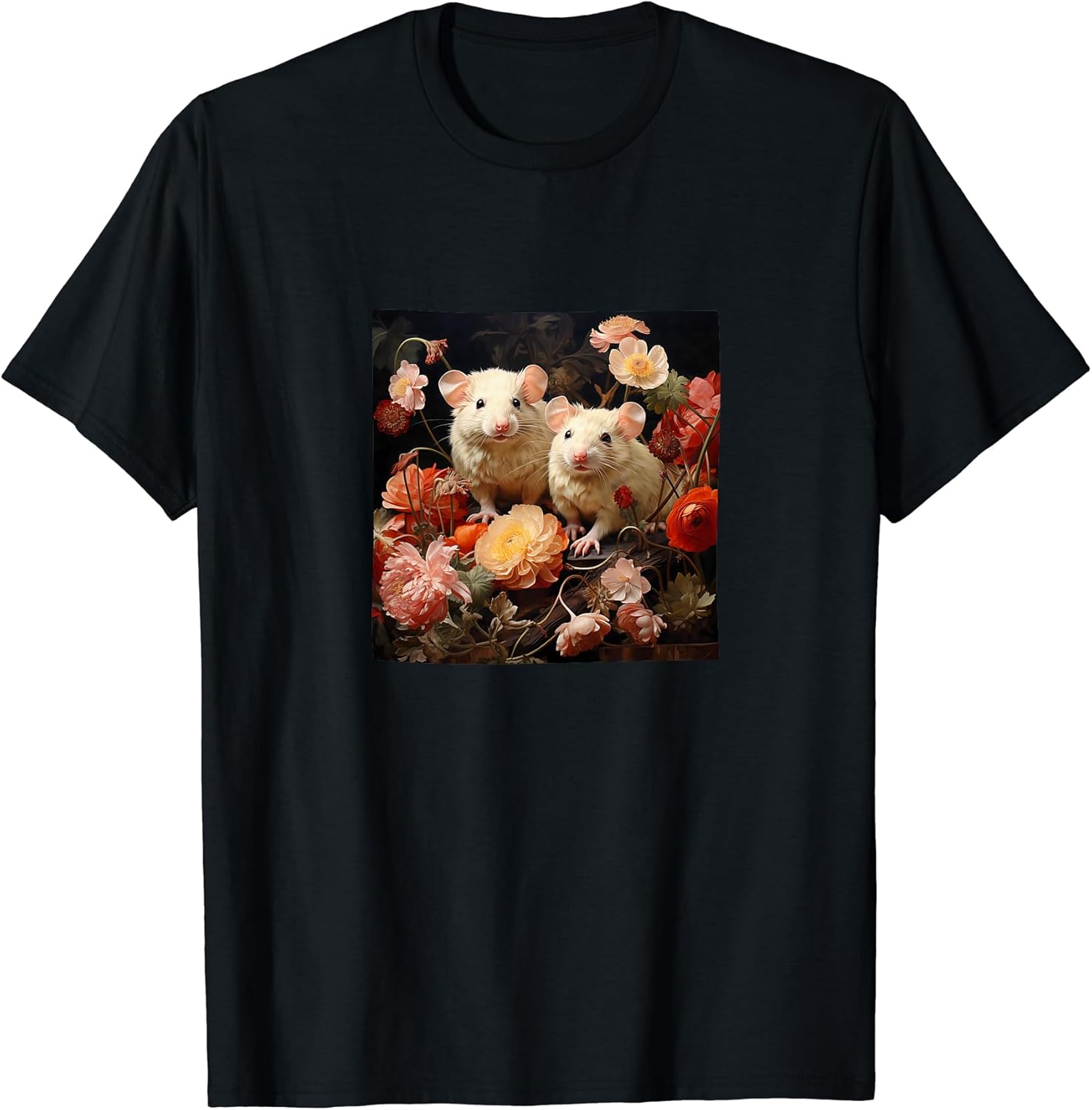 Rat Cottagecore Botanical Flowers Merch