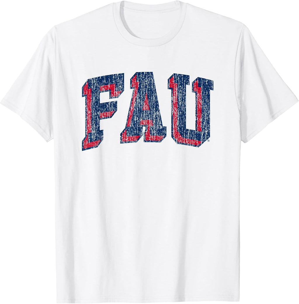 Florida Atlantic Owls Retro Arch Block T-Shirt Small
