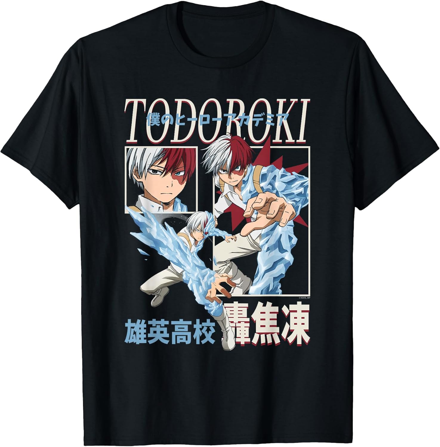 MHA Todoroki Framed Action Poses Collage U.A. High Anime T-Shirt