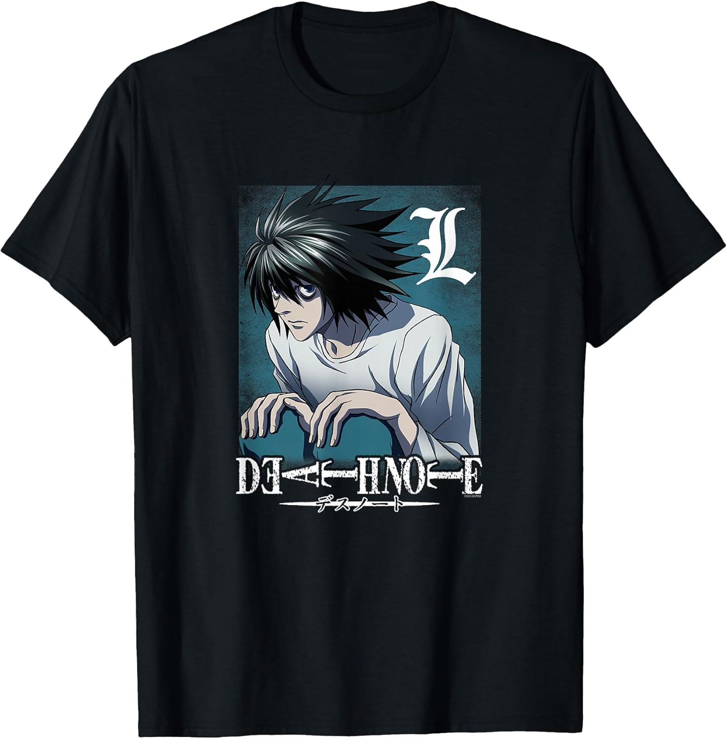 L Crouching with Logo Anime T-Shirt