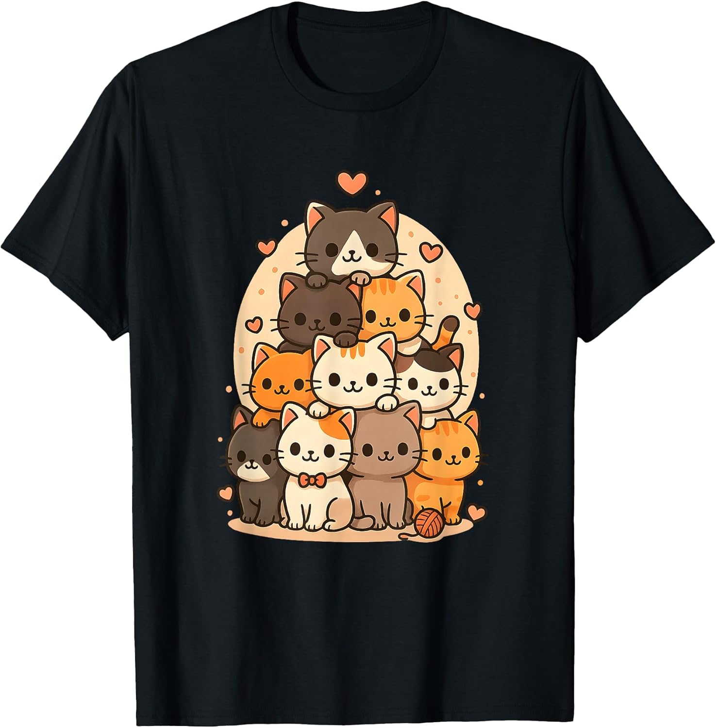 Cute Kawaii Cats Neko Funny Kitten Cat Lover Cartoon Gift T-Shirt