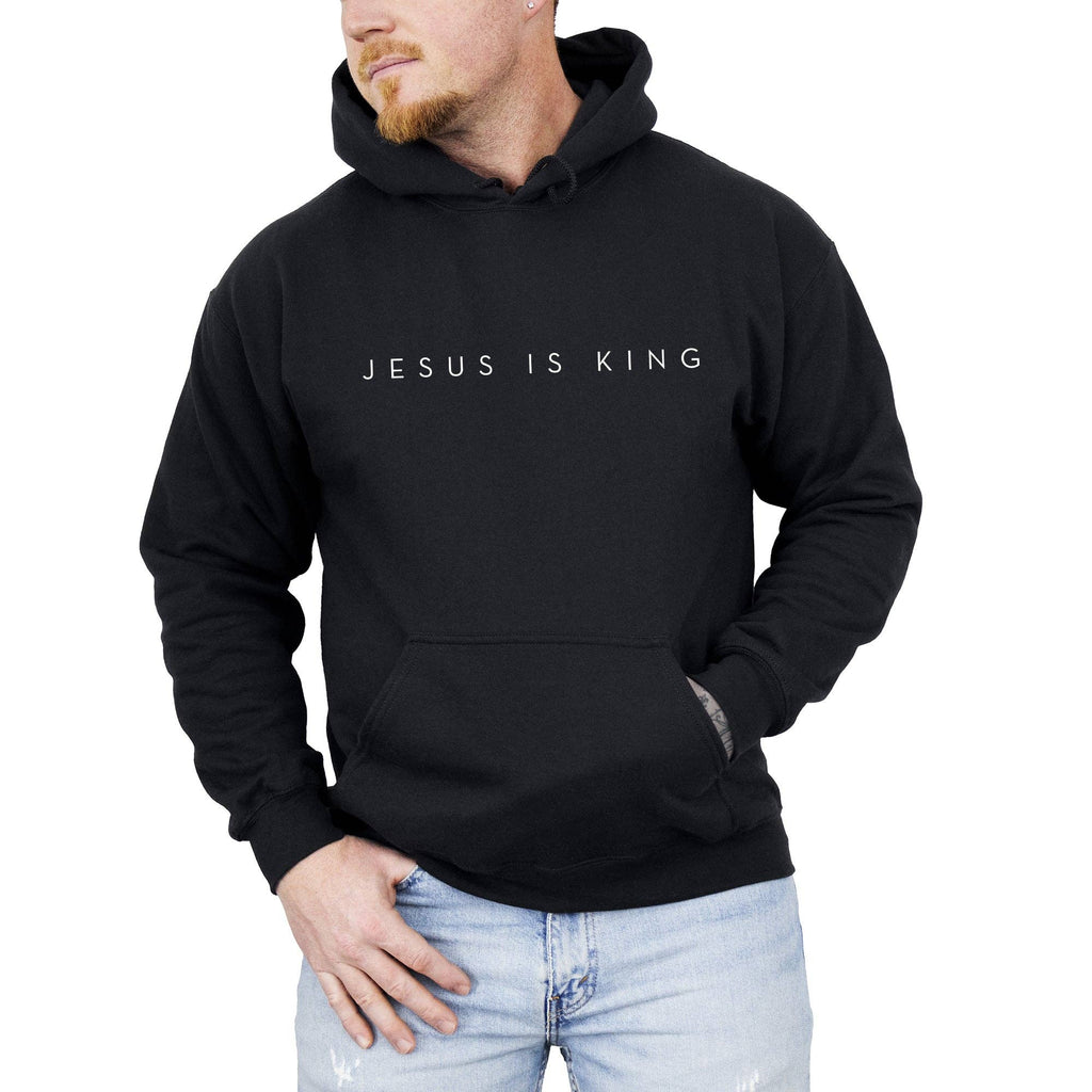 Jesus Is King, Minimalist, Religious, Faith Christian Hoodie
