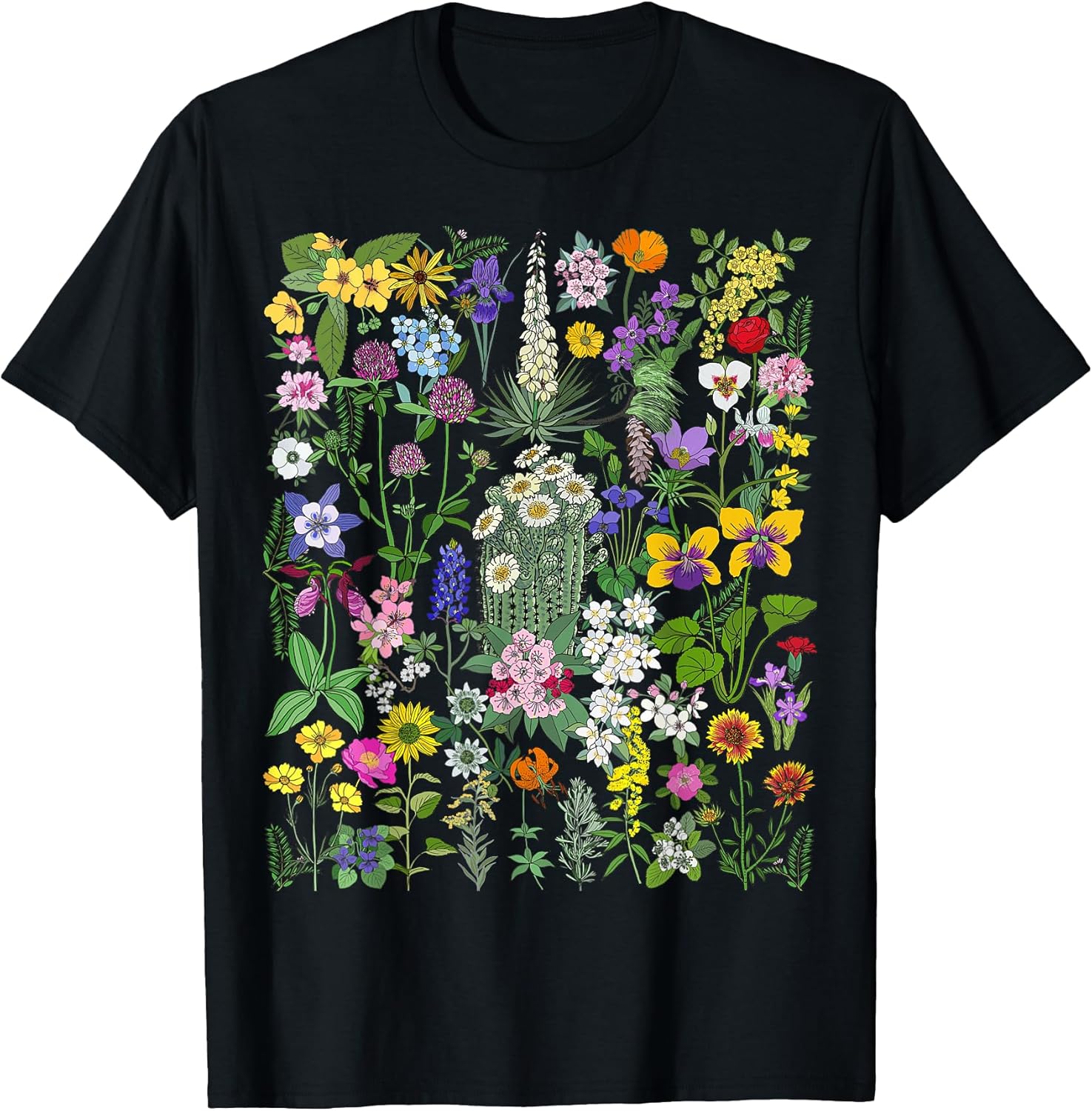 Flower Graphic Tee For Men and Women Floral Nature