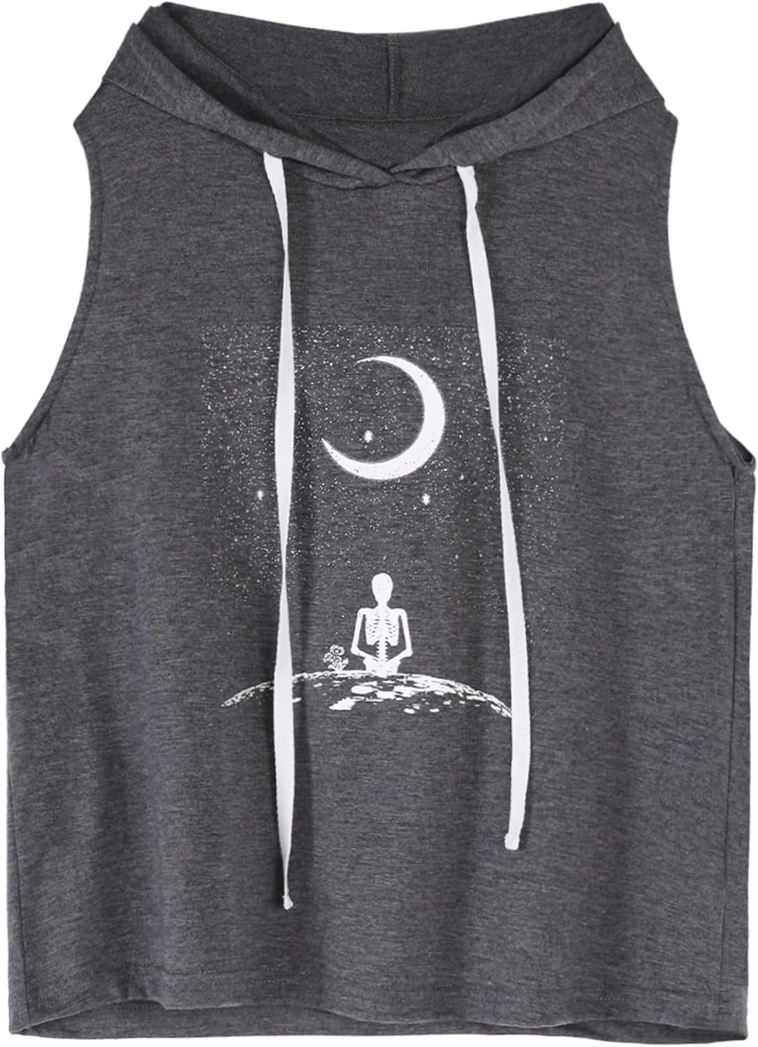 Women Sleeveless Hoodie Workout Tie Dye Tank Tops Gym Athletic Activewear
